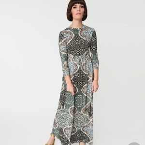 Long sleeve unique vintage maxi dress